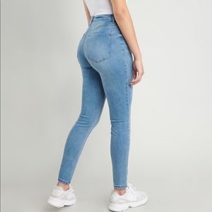 Garage Ripped High Waisted Light Wash Skinny Jeans